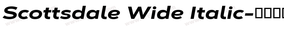 Scottsdale Wide Italic字体转换
